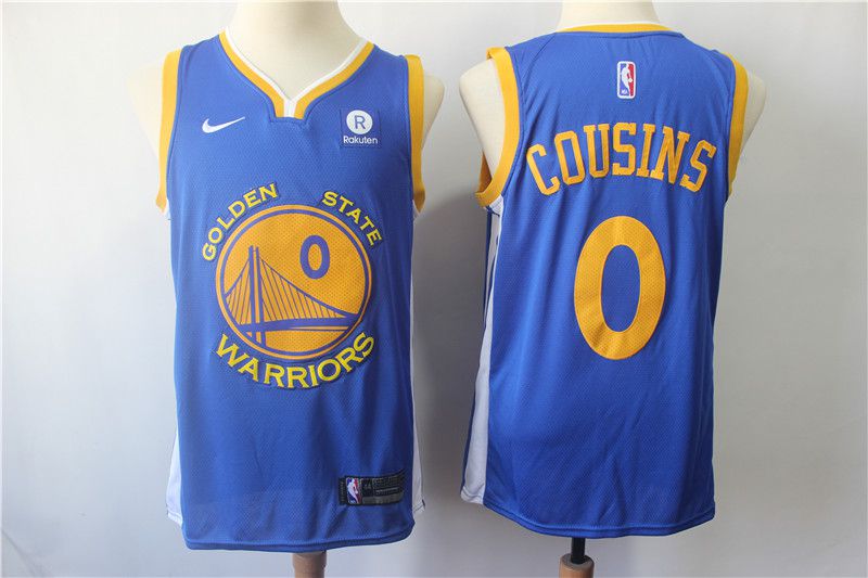 Men Golden State Warriors #0 Cousins Blue Game Nike NBA Jerseys